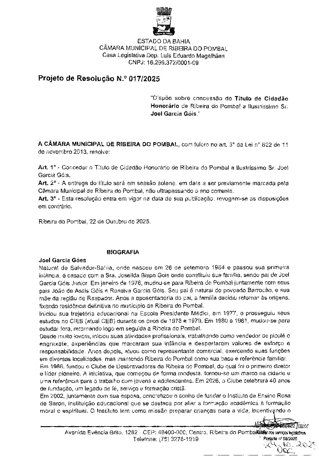 Projeto de resolucao 17 pdf